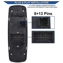 Power Window Switch Control Button 8+13 PINS Driver Side Compatible with Dodge