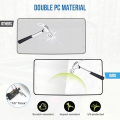 Rear Windshield for Mule 4000 4010, 1/5″ Thick One-piece Rear Window Clear