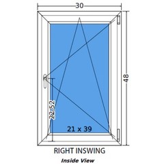 Elite Avora 30″ x 48″ Tilt and Turn in White Right