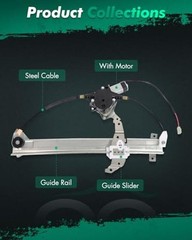 Power Window Regulator With Motor For Lincoln For Town Front Right Black/White