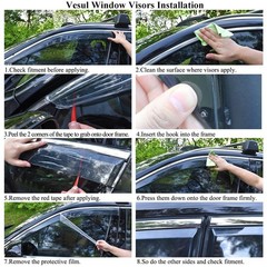 Compatible with Ford Ranger 2024-2026 SuperCrew [OEM Style] Rain Guard Window…