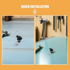 2Pcs Durable T Handle Cam Locks for Cabinet Black ABS Zinc Alloy Secure Latch