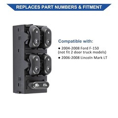 Driver & Passenger Side Power Window Switches & Mirror Door Lock Control