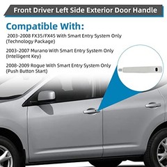 Deal Chrome Exterior Door Handle w/Key Hole, Front Driver Left Side,