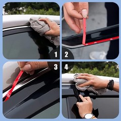 Rain Guards Window Visors Fit for 2009-2014 Ford F150 SuperCrew Cab Truck, Ou…