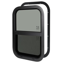 14″W x 16″H RV Windows for Cargo Trailer | Tinted Vertical Sliding