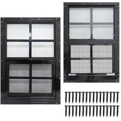 High Strength 12×18 Shed Windows with Tempered Glass, 2 Pack”