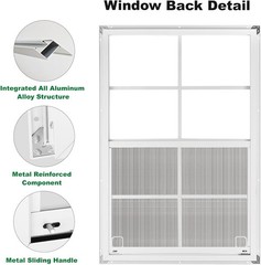 Tempered Glass Flush Mount Shed Windows – 2-Pack for Enhanced Ventilation