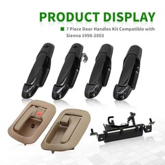 7 Piece Door Handles Kits Compatible with Sienna 1998-2003 80850 80357 80359