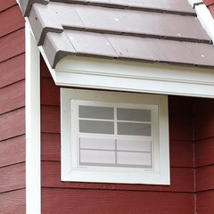 2 Pack 16” x 16” White Shed Windows with Tempered Glass