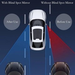 2Pcs Square Blind Spot Mirrors, Side Mirror Blindspot Adjustable Angle 360 Degre