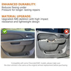 80994 Front Driver Left Side Armrest Repair for 2010-2014 Chevy Black