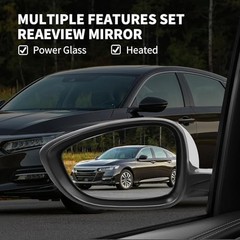 Left Driver Side Mirror Assembly Compatible with 2018-2022 Accord LX Sport