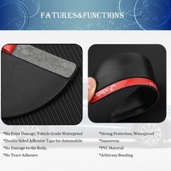 Car Rearview Rain Eyebrow Shield, Car Mirror Rain Protector Color: Solid Black