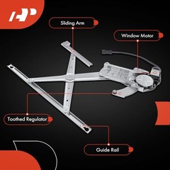 Power Window Regulator with Motor Compatible with Dodge Front Driver (LH)