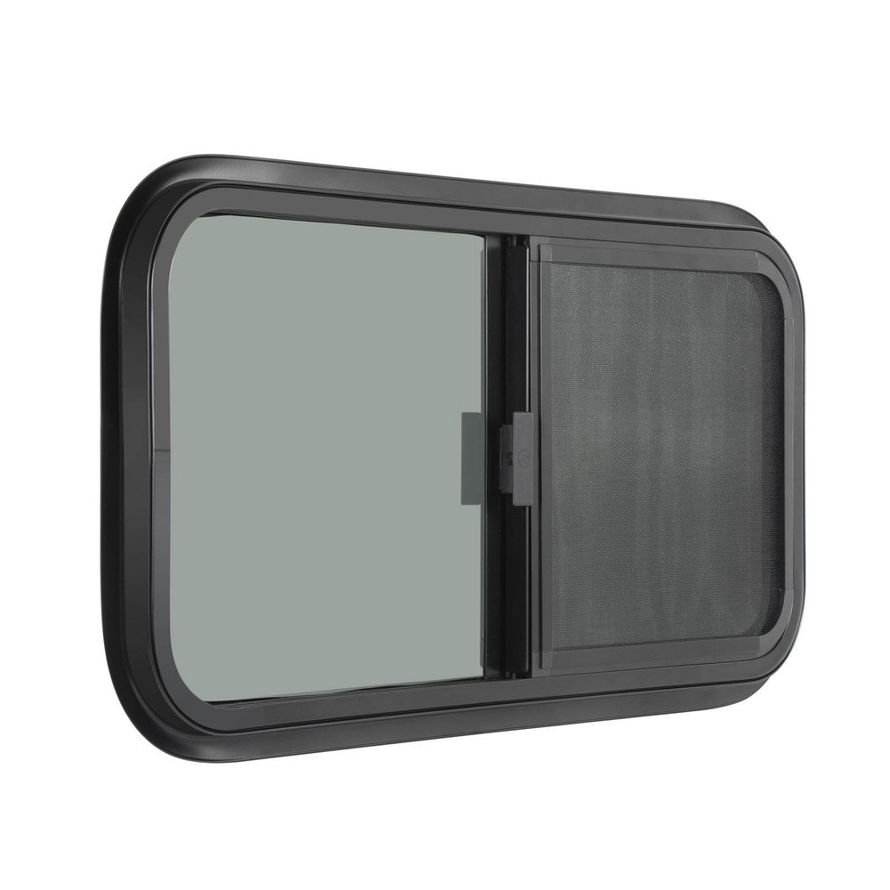 Horizontal RV Window, Tinted Sliding with Net Screen and Trim Ring | 21″ W x …