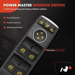 Front Left Driver Side Power Window Switch – Folding Mirrors – Power Window