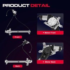 Front Driver Side Power Window Regulator with Motor (2 Pins) Fit for 2003-2014 F
