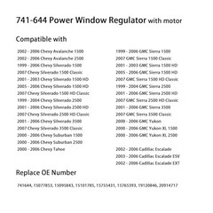 Front Left Driver Side Power Window Regulator with Motor Assembly, for 1999