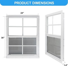 Reliable 24″x36″ Shed Windows with Fiberglass Screen