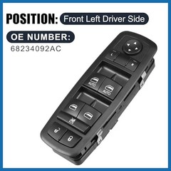 Front Left Driver Side Power Window Switch No.68234092AC with Tool Window