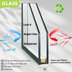 35.5×23.5 Basement Shed Slider Vinyl Windows Dual Pane Insulated Glass White