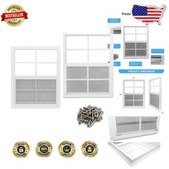 Durable Shed Window 24″x36″ 2 Pack, Weather-Resistant, Sunlight & Ventilation