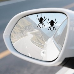 Spider Vanity Mirror Decal Sticker, 3PCS Waterproof Rearview Mirror Decor for Ca