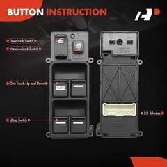 Master Power Window Switch Compatible with Honda Accord Value Package 2005