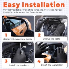 Driver Left Side Mirror Replacement For Mini Cooper 2007-2015 Driver Side Upper
