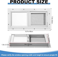1 Pack Basement Home Window 16” x 8” Mini Basement Windows Replacement with…