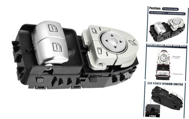 Power Window Switch, Front Left Driver Side Window Control Switch