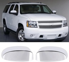 Side View Mirror Covers Caps Top Half Compatible with Silverado Tahoe Subur