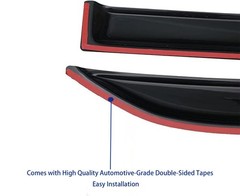 Window Visors Rain Guards fits 2009-2014 Ford F150 SuperCrew Cab, Out-Channel…