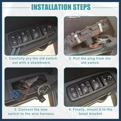 Power Window Switch – Front Left Driver Side Window Control Switch