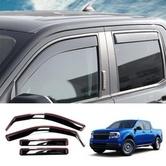 Visor Rain Guards Compatible with 2022-2025 2026 Ford Maverick Front and Rear