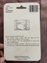 Saf-D-Lock Key Lock For Aluminum Windows Mode#72305