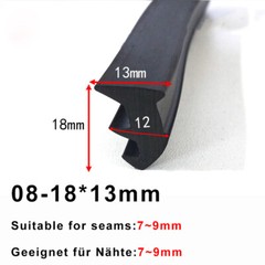 Rubber Window Door Gasket Seal Strip Glass Fixed Repair Seal Waterproof Layer
