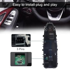 Master Power Window Switch Front Left Driver Side Compatible with Silver