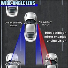 2PCS Rectangle Blind Spot Mirror for Car, Adjustable Wide Angle Mirror with Fram