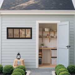 Shed Windows 2 Pack, Transom Windows 10″ x 23″ with Tempered Glass, Garage Do…