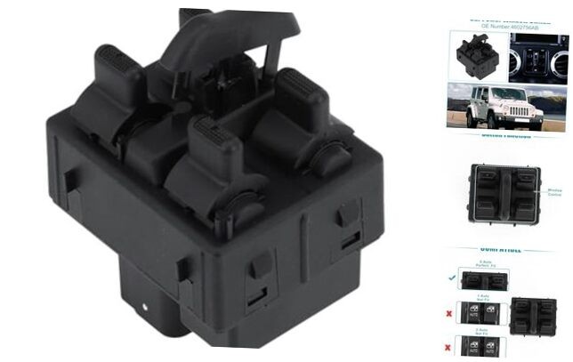 Front Left Window Switch for Jeep Wrangler 2007-2010 4602756AB