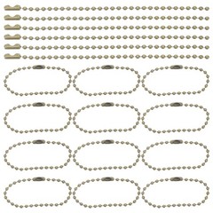50Pcs Ball Chain Keyrings for DIY Jewelry Making Bronze Iron Craft Supplies