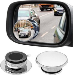 2″ Round Blind Spot Mirror for Car, SUV, and Truck Side Mirrors w Color: Black