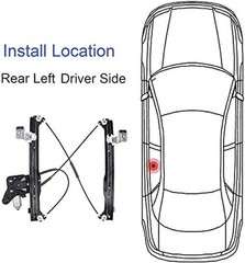 741-578 Rear Driver Side Power Window Regulator Motor Assembly Compatible Left