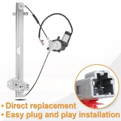 Rear Passenger Side Power Window Regulator Assembly Replacement Kit with Motor