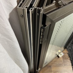 Euro Aluminum casement Windows, magnetic blinds, tempered glass, 24x36x3 1/2