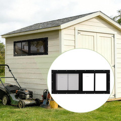 2 Pack 10×18 Shed Windows Sliding Tempered Glass Chicken Coop Barn