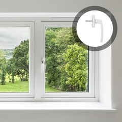 White Aluminum Window Handle Replacement 4.72 Inch Inner Casement Window