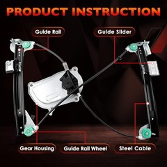 Front Right Passenger Side Power Window Regulator Compatible with 2003 740-085
